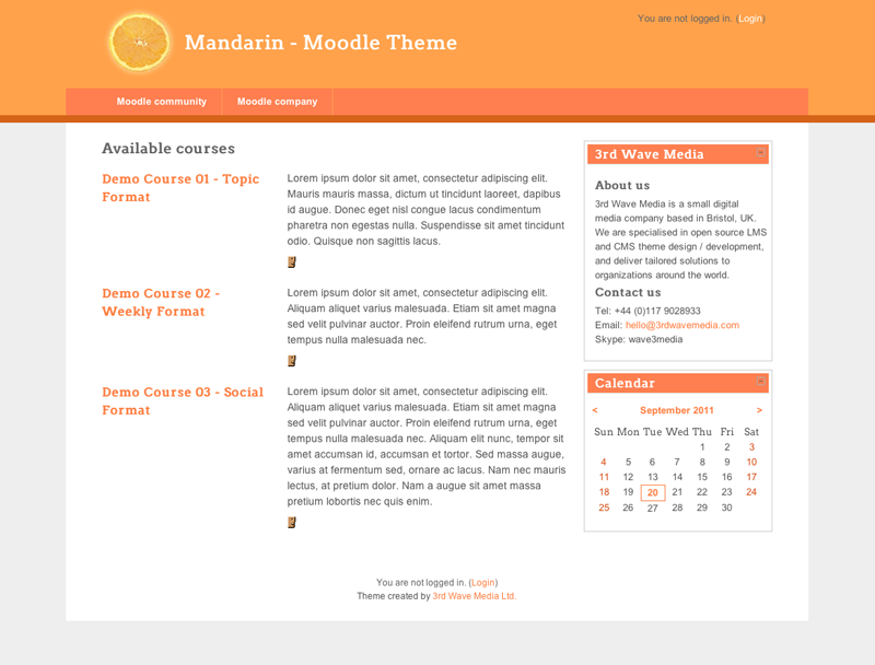 Moodle Theme - Mandarin