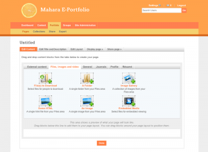 Orange - Mahara Theme mahara theme screenshot