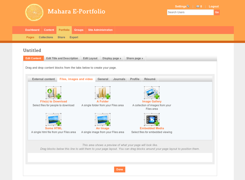 Mahara Theme - Orange