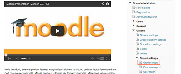 moodle-grader-report-settings