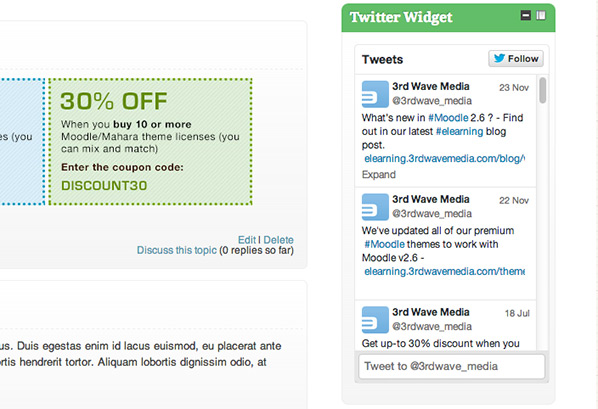 moodle-twitter-widget-embeded