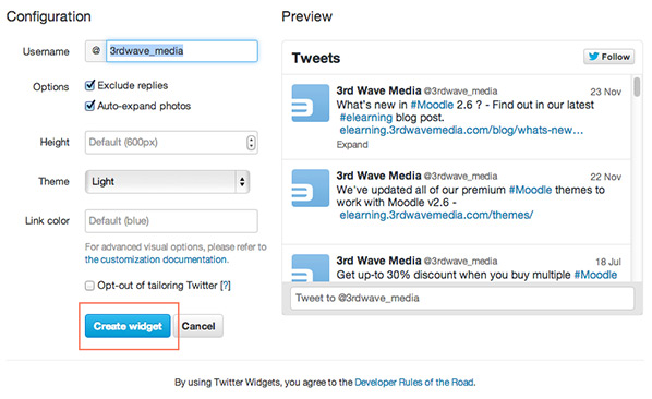 twitter-generate-widget-code