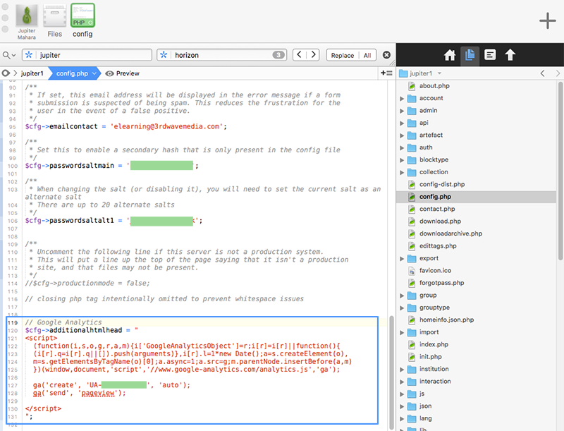 mahara-google-analytics