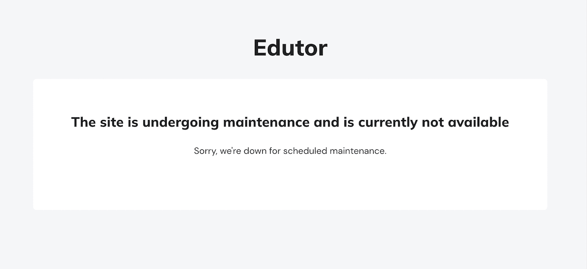 moodle-enable-maintenance-mode-edutor-theme