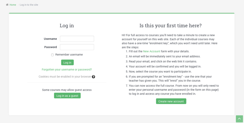 How to Enable User Signup in Moodle - eLearning Themes