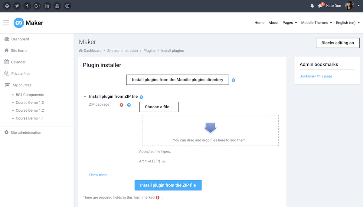 moodle-install-plugin