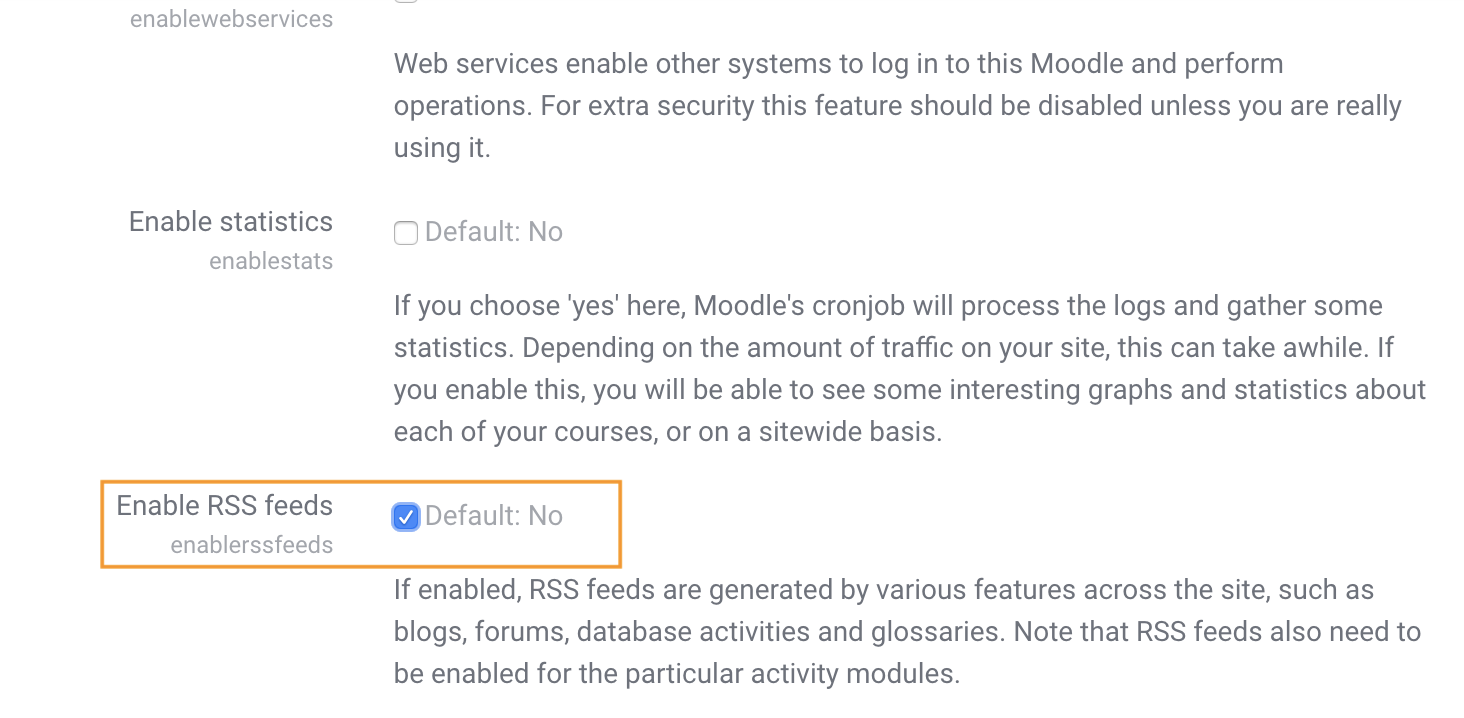 moodle-site-enable-rss-feed