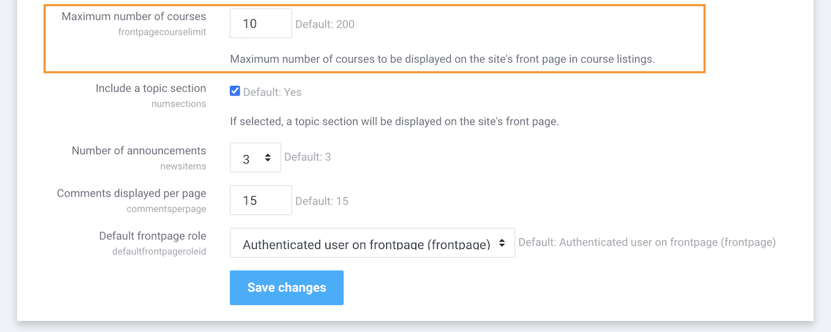 moodle-front-page-limit-number-of-courses