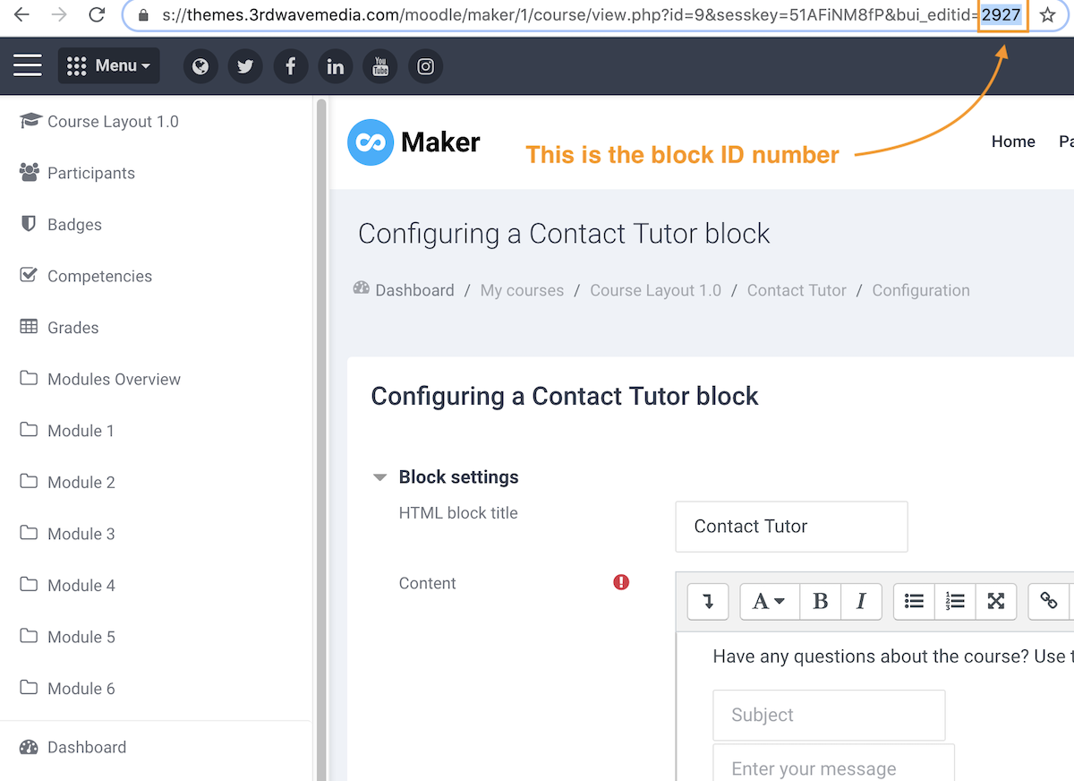 moodle-course-block-ID-number