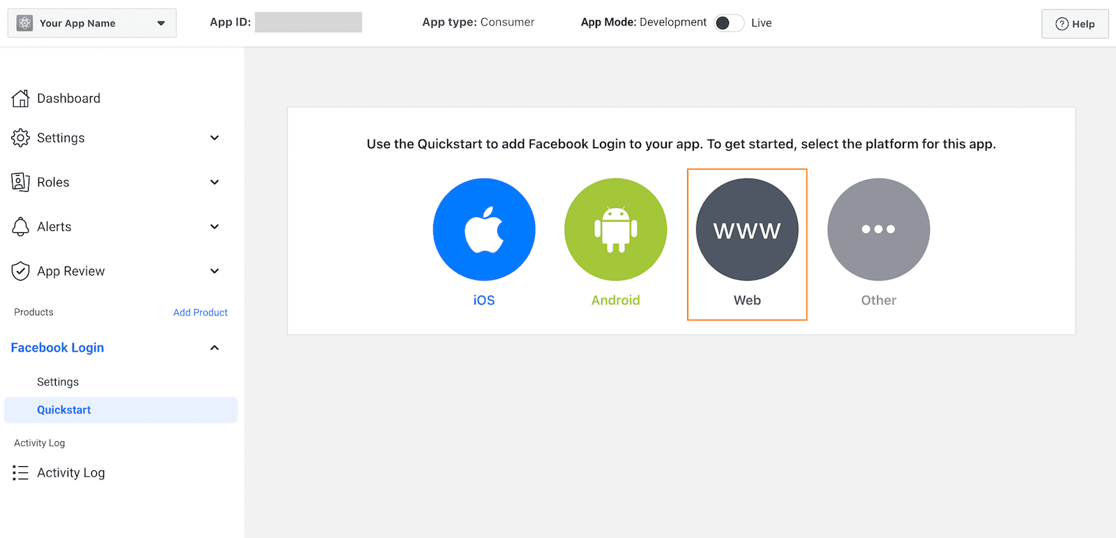 Facebook Login - Store 