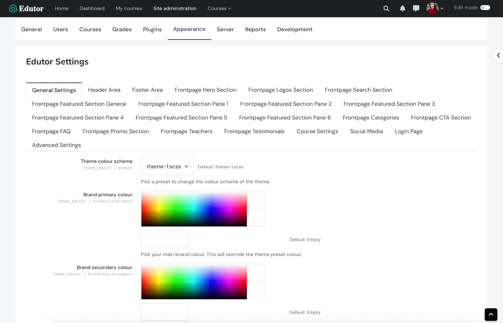 moodle-5-theme-edutor-theme-settings-page