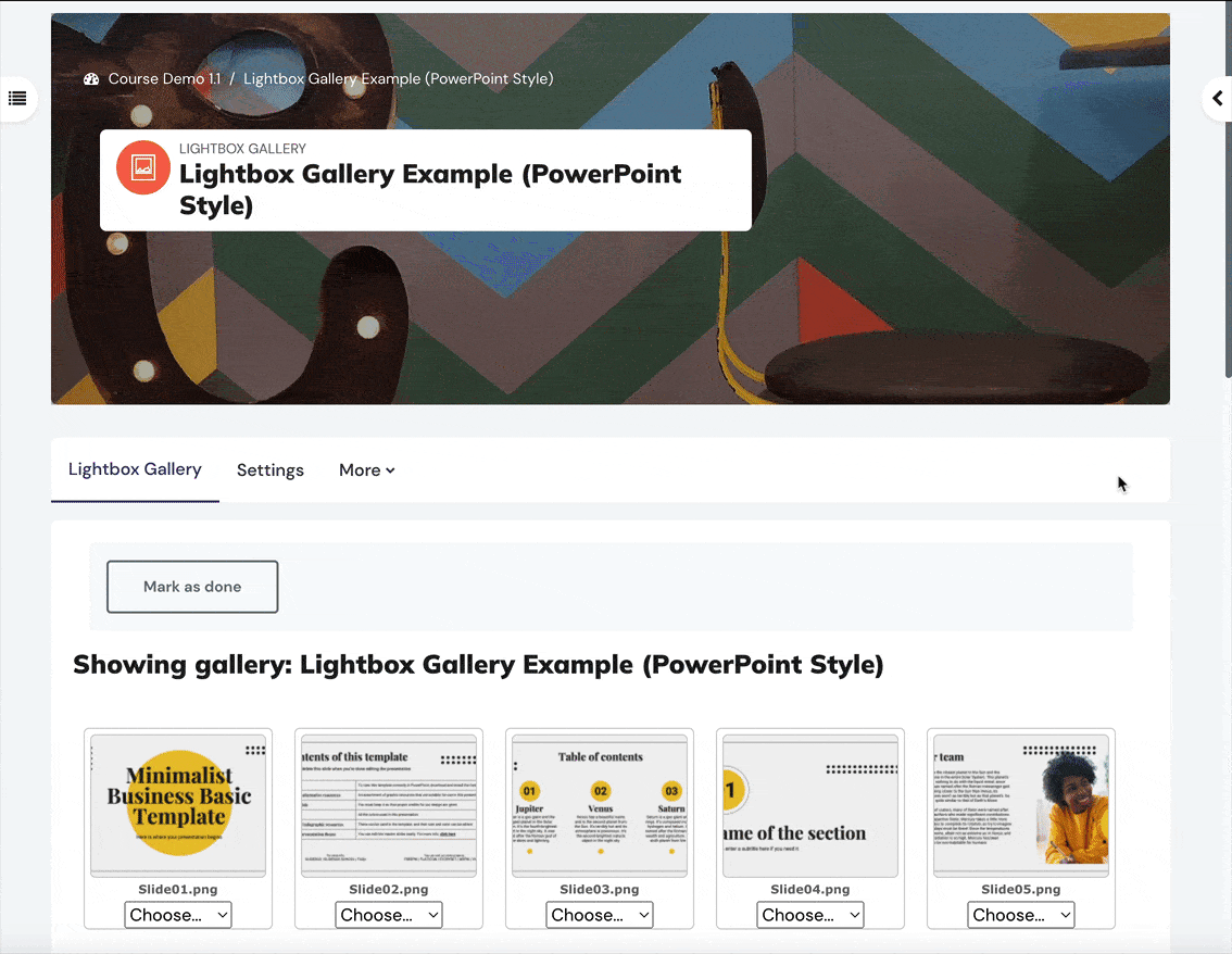 Adding a lightbox gallery to your website, Lightbox