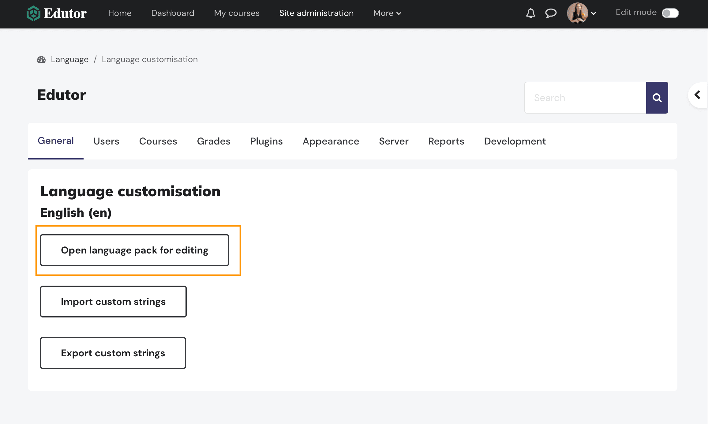 Moodle Contact Form Plugin - How To Change The Default Form Success Message