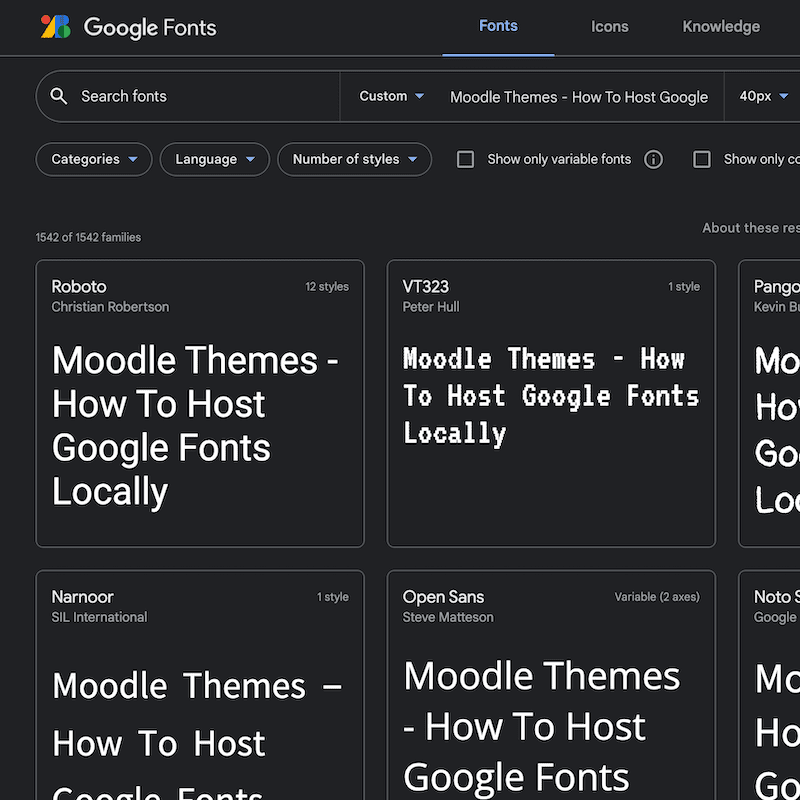 Moodle Themes - How To Host Google Fonts Locally (Without Using Google ...