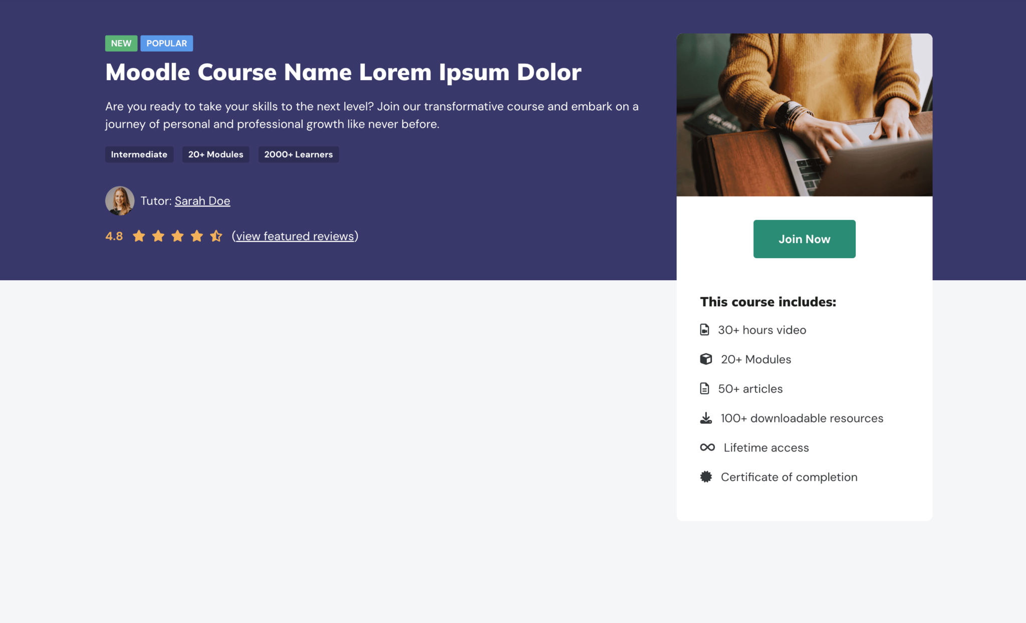 How to Create a Udemy-Style Moodle Course Landing Page: A Step-by-Step ...